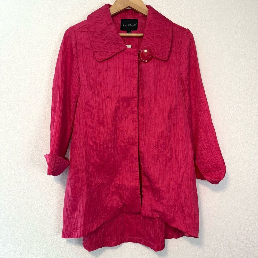 Keren Hart Crinkle Pink Jacket Size Small NWT